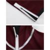 imageYeokou Womens Windbreaker Jacket Outdoors Hiking Reflective Striping Hooded Half Zip Pullover Contrast Pocketed OuterwearWinered