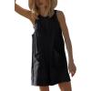 imageYeokou Womens Casual Rompers Stretchy Onesie Summer Sleeveless Shorts Jumpsuits with PocketsBlack