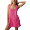 imageYeokou Womens Rompers Maternity Bump Outfits Beach Essentials Stretchy Racerback Workout Athletic Short Jumpsuits PocketsHotpink