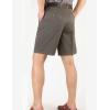 imageYeokou Mens Classic Weekend Oxford Pleated Front Golf ShortsDark Khaki