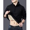 imageYeokou Mens Fashion Warm Fleece Crewneck Sweatshirt Thick Sherpa Lined Pullover Tops2black