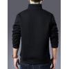 imageYeokou Mens Fashion Warm Fleece Crewneck Sweatshirt Thick Sherpa Lined Pullover Tops2black