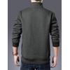 imageYeokou Mens Fashion Warm Fleece Crewneck Sweatshirt Thick Sherpa Lined Pullover Tops2grey