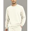 imageYeokou Mens Fashion Warm Fleece Crewneck Sweatshirt Thick Sherpa Lined Pullover TopsZbeige