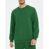 imageYeokou Mens Fashion Warm Fleece Crewneck Sweatshirt Thick Sherpa Lined Pullover TopsZgreen