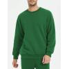 imageYeokou Mens Fashion Warm Fleece Crewneck Sweatshirt Thick Sherpa Lined Pullover TopsZgreen