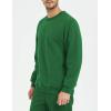 imageYeokou Mens Fashion Warm Fleece Crewneck Sweatshirt Thick Sherpa Lined Pullover TopsZgreen
