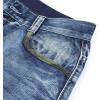 imageYeokou Mens Loose Hip Hop Cropped Jeans Work Denim Shorts with Cargo PocketsStyle11 Light Blue