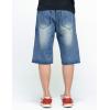 imageYeokou Mens Loose Hip Hop Cropped Jeans Work Denim Shorts with Cargo PocketsStyle13blue