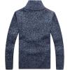 imageYeokou Mens Shawl Collar Cardigans Slim Fit Button Cable Knit Black Sweater PocketsBlue