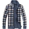 imageYeokou Mens Shawl Collar Cardigans Slim Fit Button Cable Knit Black Sweater PocketsBlue