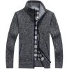 imageYeokou Mens Shawl Collar Cardigans Slim Fit Button Cable Knit Black Sweater PocketsDark Grey