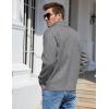 imageYeokou Mens Shawl Collar Cardigans Slim Fit Button Cable Knit Black Sweater PocketsDark Grey