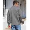 imageYeokou Mens Shawl Collar Cardigans Slim Fit Button Cable Knit Black Sweater PocketsDark Grey