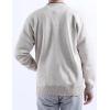 imageYeokou Mens Shawl Collar Cardigans Slim Fit Button Cable Knit Black Sweater PocketsV Neck Khaki