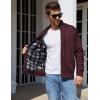imageYeokou Mens Shawl Collar Cardigans Slim Fit Button Cable Knit Black Sweater PocketsWine Red