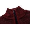 imageYeokou Mens Shawl Collar Cardigans Slim Fit Button Cable Knit Black Sweater PocketsWine Red