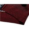 imageYeokou Mens Shawl Collar Cardigans Slim Fit Button Cable Knit Black Sweater PocketsWine Red