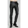 imageYeokou Mens Skinny Straight Leg Tapered Pu Faux Leather Motorcycle Biker PantsBlack