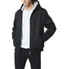 imageYeokou Mens Zip Up Hoodies Winter Heavyweight Jackets Sherpa Fleece Lined Warm CoatsBlackXL