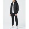 imageYeokou Mens Zip Up Hoodies Winter Heavyweight Jackets Sherpa Fleece Lined Warm CoatsBlackXL