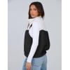 imageYeokou Women Fleece Sherpa Vest Cropped Half Zip Sleeveless Warm Fuzzy Contrast Color Outwear Vest Kangaroo PocketBlack