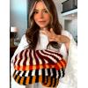 imageYeokou Women Stripe Beanie Cuffed Rollup Skull Cap Fall Winter Casual Warm Stretchy Knit HatBlack