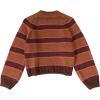 imageYeokou Women Stripe Pullover Sweater Turtleneck Ribbed Knit Top Casual Fall Winter KnitwearBrown