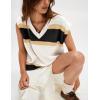 imageYeokou Women Sweater Vest Color Block Striped V Neck Sleeveless Casual Knit Tank Spring Pullover KnitwearBlack