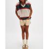 imageYeokou Women Sweater Vest Color Block Striped V Neck Sleeveless Casual Knit Tank Spring Pullover KnitwearGreen