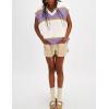 imageYeokou Women Sweater Vest Color Block Striped V Neck Sleeveless Casual Knit Tank Spring Pullover KnitwearPurple