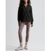 imageYeokou Womens Fleece Jacket Coat Sherpa Lined Half Zip Sweatshirt Fall Winter Fuzzy Long Sleeve Pullover Outfits with PocketsBlack