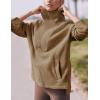 imageYeokou Womens Fleece Jacket Coat Sherpa Lined Half Zip Sweatshirt Fall Winter Fuzzy Long Sleeve Pullover Outfits with PocketsKhaki