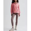 imageYeokou Womens Fleece Jacket Coat Sherpa Lined Half Zip Sweatshirt Fall Winter Fuzzy Long Sleeve Pullover Outfits with PocketsPink