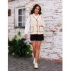 imageYeokou Womens Fleece Sherpa Vest Contrast Trim V Neck Button Down Fall Winter Warm Fuzzy Outwear Vests with PocketsBeige