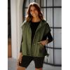 imageYeokou Womens Fleece Vest Casual Sleeveless Button Down Winter Warm Sherpa Jacket with PocketsArmygreen
