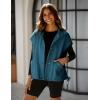 imageYeokou Womens Fleece Vest Casual Sleeveless Button Down Winter Warm Sherpa Jacket with PocketsBlue