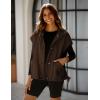 imageYeokou Womens Fleece Vest Casual Sleeveless Button Down Winter Warm Sherpa Jacket with PocketsBrown