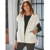 imageYeokou Womens Fleece Vest Casual Sleeveless Button Down Winter Warm Sherpa Jacket with PocketsCream