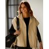 imageYeokou Womens Fleece Vest Casual Sleeveless Button Down Winter Warm Sherpa Jacket with PocketsKhaki