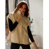 imageYeokou Womens Fleece Vest Casual Sleeveless Button Down Winter Warm Sherpa Jacket with PocketsKhaki