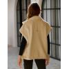 imageYeokou Womens Fleece Vest Casual Sleeveless Button Down Winter Warm Sherpa Jacket with PocketsKhaki