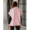 imageYeokou Womens Fleece Vest Casual Sleeveless Button Down Winter Warm Sherpa Jacket with PocketsPink