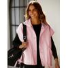 imageYeokou Womens Fleece Vest Casual Sleeveless Button Down Winter Warm Sherpa Jacket with PocketsPink