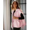 imageYeokou Womens Fleece Vest Casual Sleeveless Button Down Winter Warm Sherpa Jacket with PocketsPink