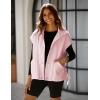 imageYeokou Womens Fleece Vest Casual Sleeveless Button Down Winter Warm Sherpa Jacket with PocketsPink