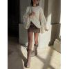 imageYeokou Womens Oversized Luxe Baggy Sweater Cable Knit Bohemia Stylish Wide Long Sleeve Cute Fall Casual PulloverBeige