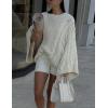 imageYeokou Womens Oversized Luxe Baggy Sweater Cable Knit Bohemia Stylish Wide Long Sleeve Cute Fall Casual PulloverBeige