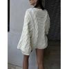 imageYeokou Womens Oversized Luxe Baggy Sweater Cable Knit Bohemia Stylish Wide Long Sleeve Cute Fall Casual PulloverBeige