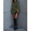 imageYeokou Womens Oversized Luxe Baggy Sweater Cable Knit Bohemia Stylish Wide Long Sleeve Cute Fall Casual PulloverDarkgreen